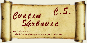 Cvetin Škrbović vizit kartica